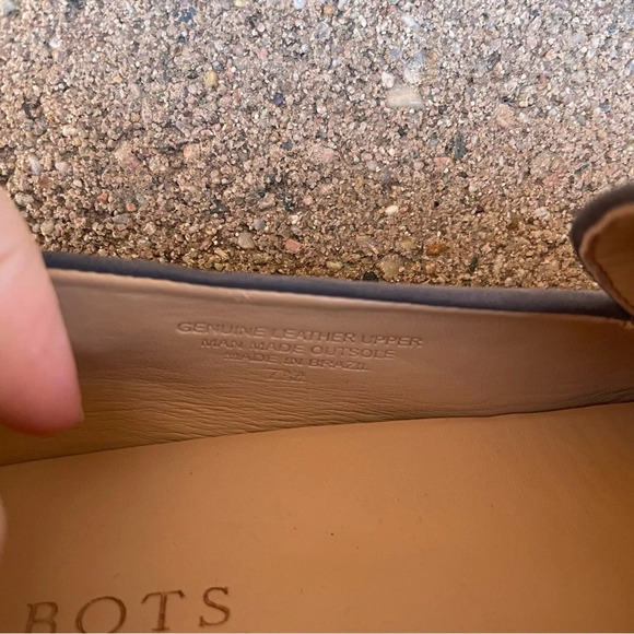 TALBOTS Women’s Gray Soft Leather Loafer Flat Slip On Mule with Tassel Size 7 - Picture 10 of 11